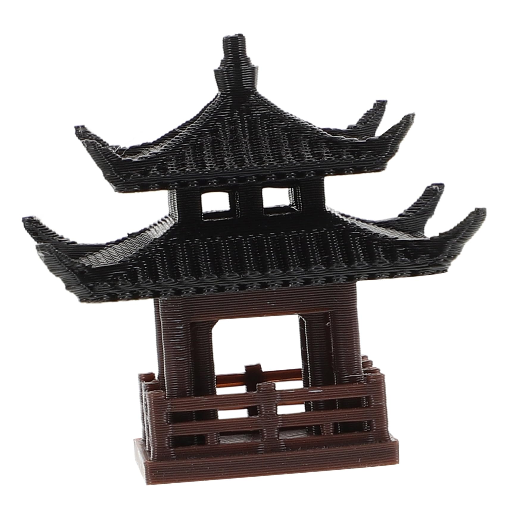 Sosoport Ancient Style Pavilion Model for Miniature Garden Figurines Small Aquarium Decor and Tabletop Ornament for Rockery Ornaments Garden Miniatures