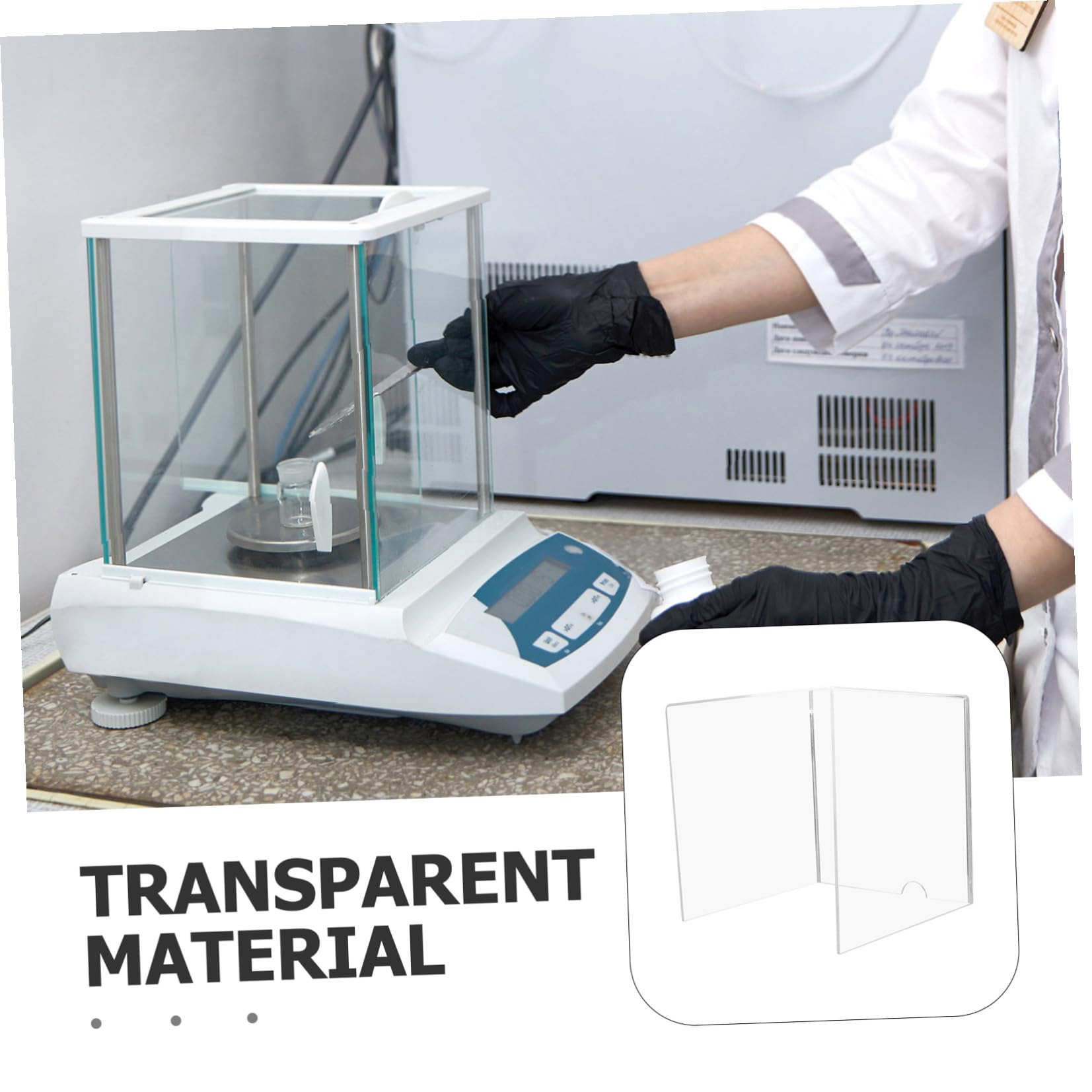 SHINEOFI Escudo Protector Transparente de Acrílico para Báscula Digital Cocina, Desmontable y Resistente a Rayaduras, Adecuado para Uso en Laboratorio