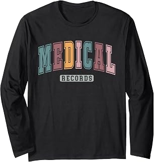 Vintage Medical Records Clerk Director Nursing Graduation Long Sleeve T-Shirt