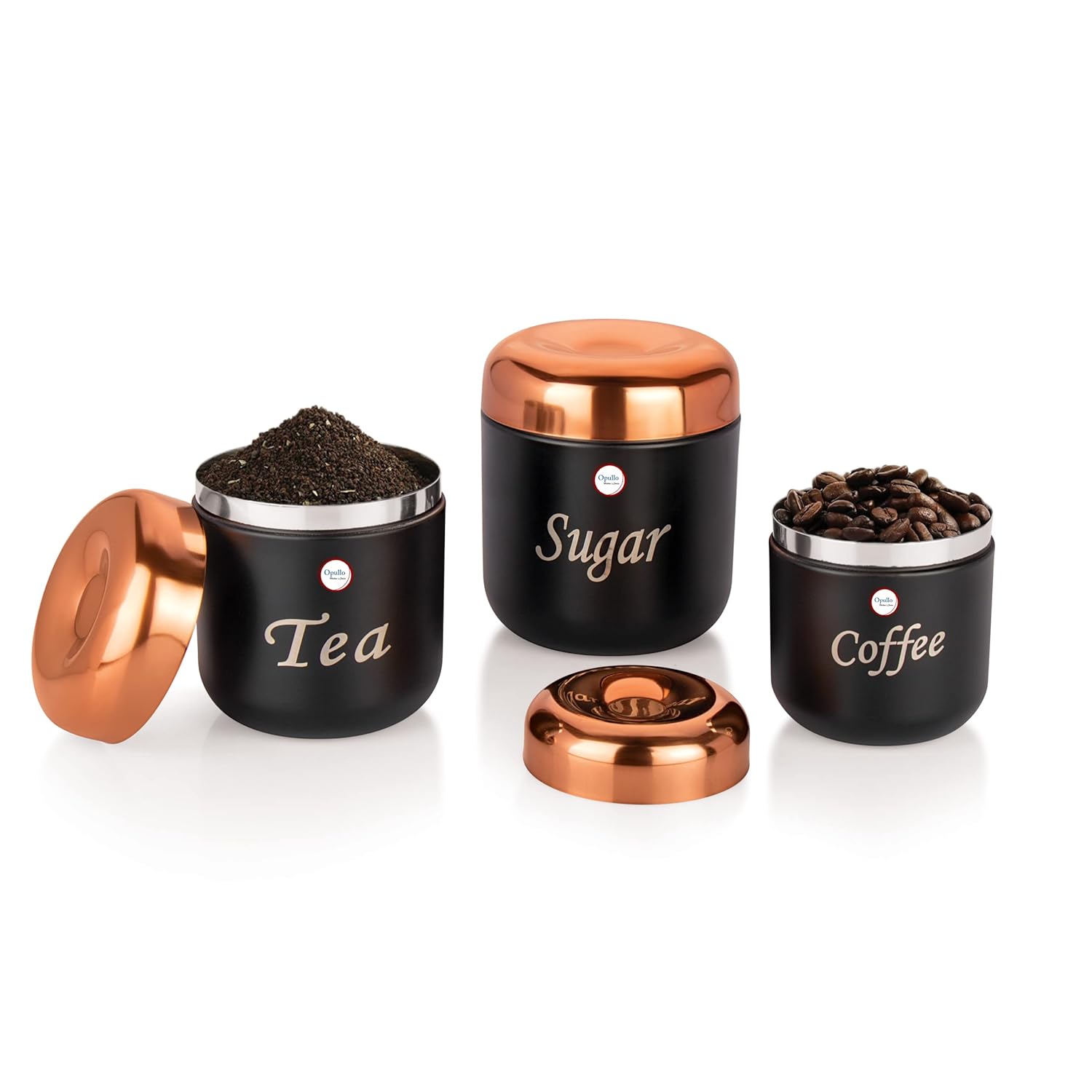 Opullo Mother's Choice Small Tea Coffee Sugar Containers Set Tea