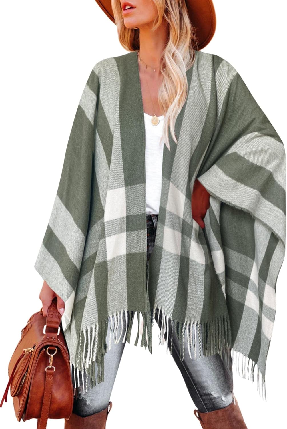 Breezy Lane Women's Shawl Wraps Warm Poncho Ruana Wrap Cardigan - Image 2