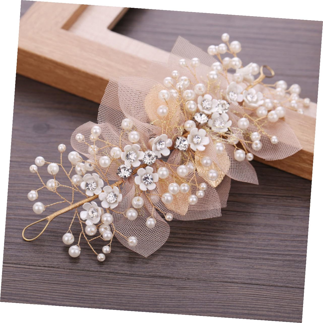 VICASKY 5 Pezzi Fascia Sposa con Artificiali Leggera e Accessorio Cerimonia per Damigelle e Matrimonio Decorativa per Acconciature Romantiche