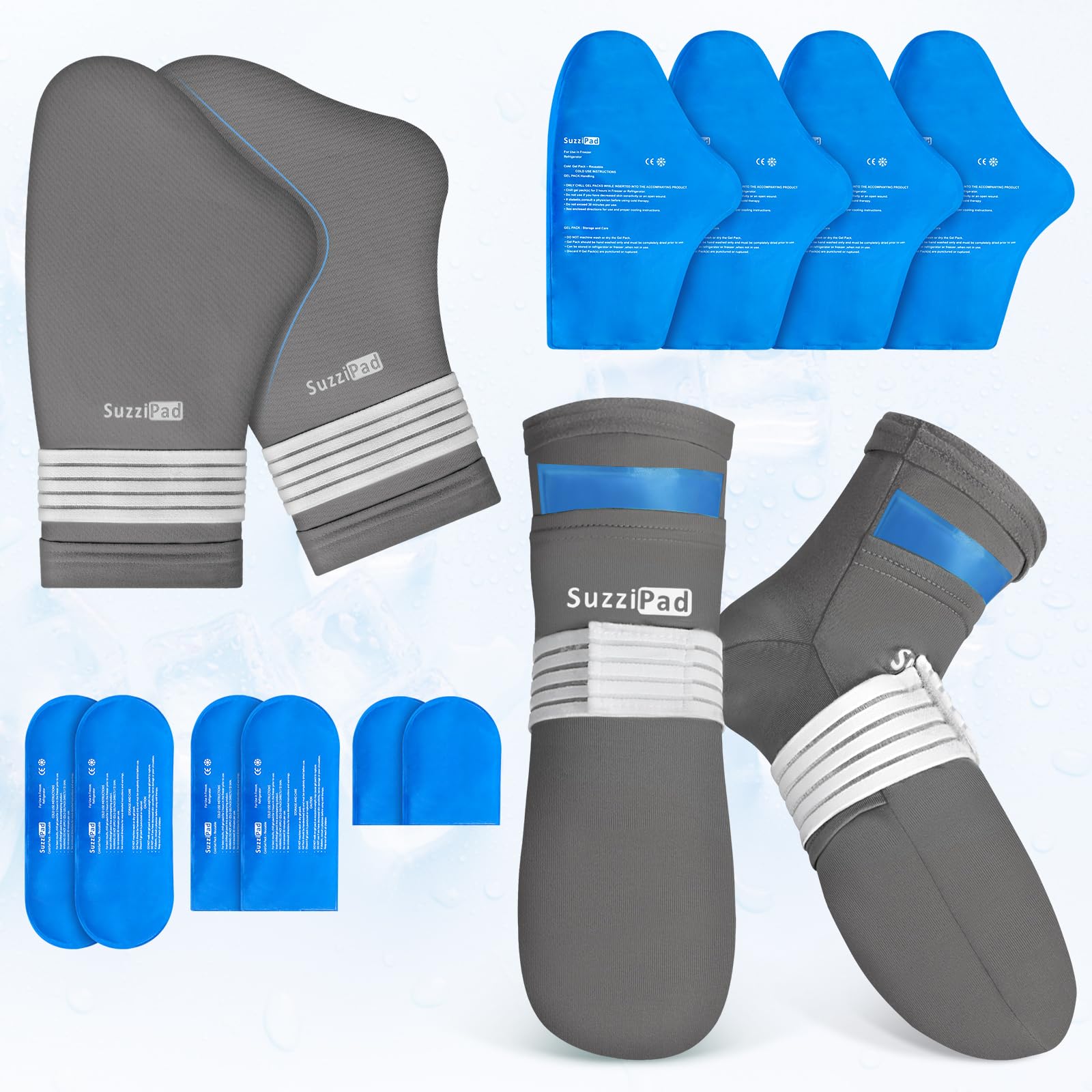 Amazon.com: SuzziPad Cold Therapy Socks & Hand Ice Pack, Cooling