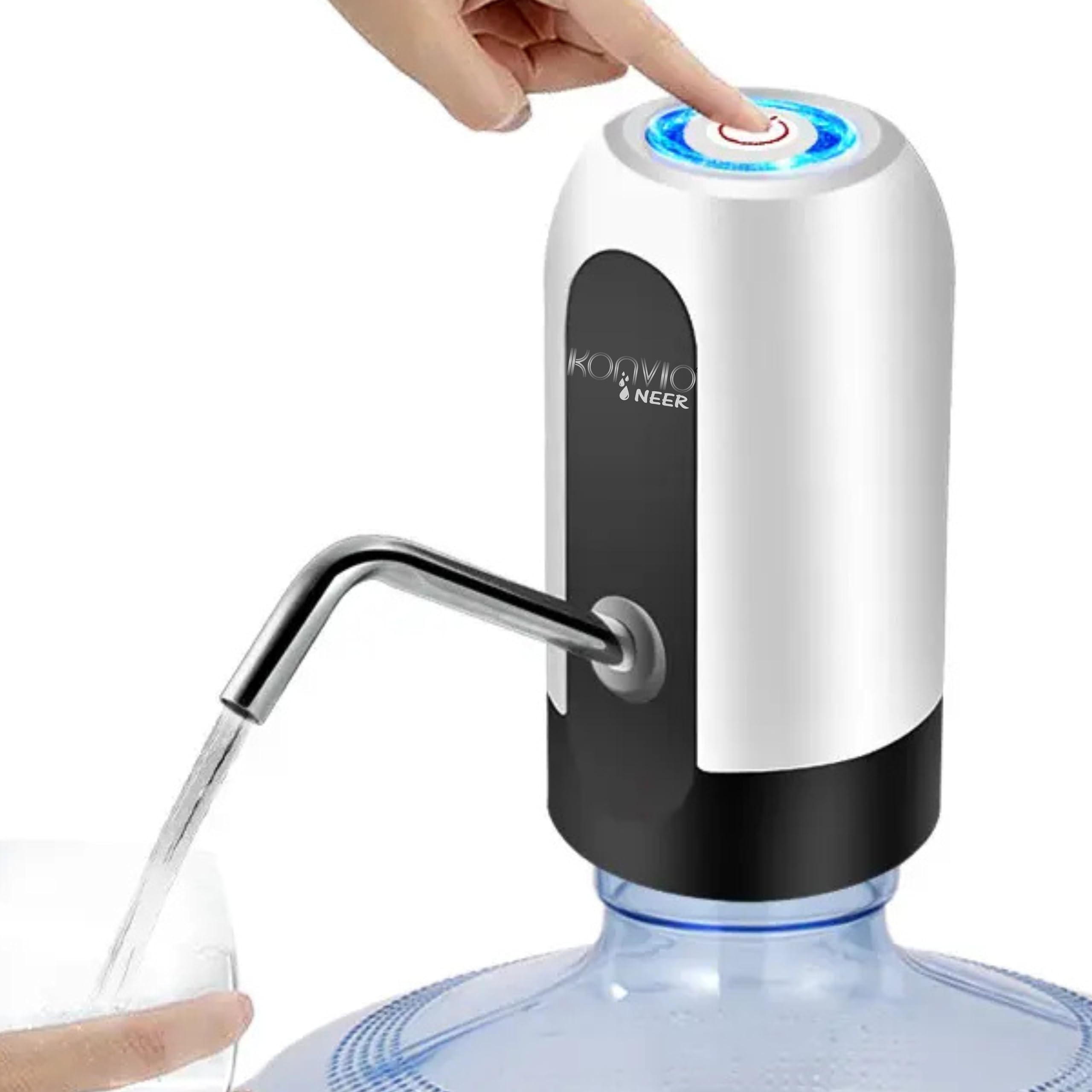 KONVIO NEER Rechargable Automatic Wireless Water Dispenser Pump for 20 Litre Water Bottle can with Portable C Type Charging Cable (Food Grade, 4W),Pack of 1-image-30
