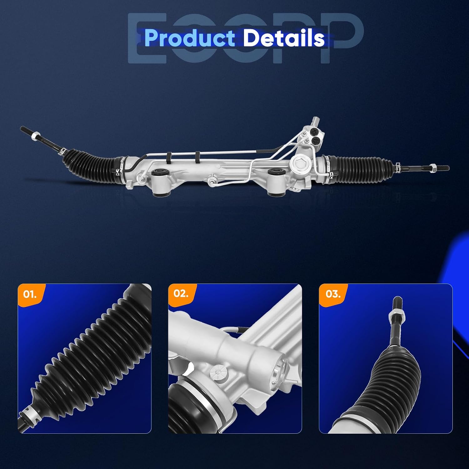 ECCPP Complete Power Steering Rack and Pinion Assembly For Ford Explorer 1995-2002,For Ford Ranger 1998-2000,For Mazda B2500 B3000 B4000,For Mercury Mountaineer 1997-2001