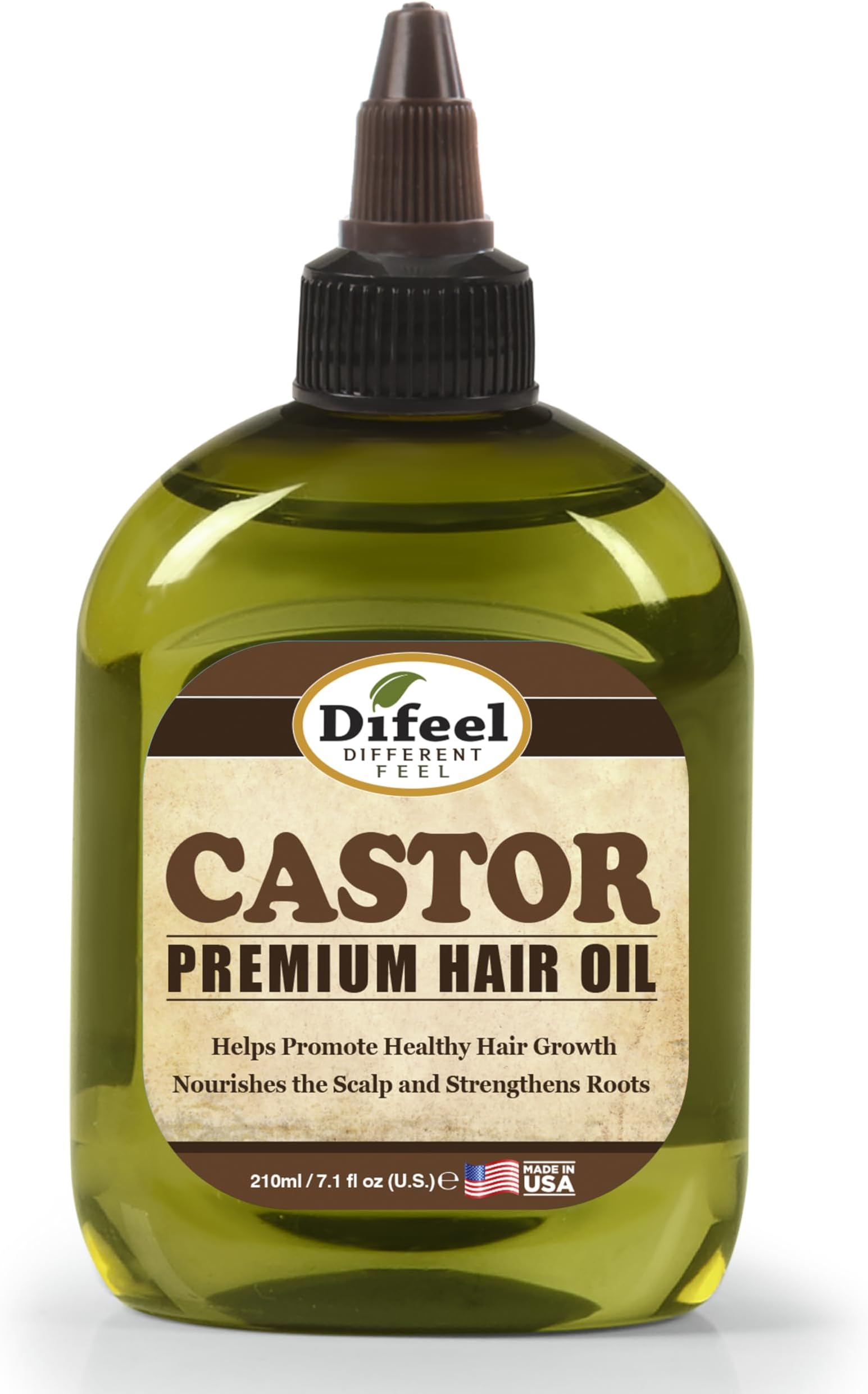 Premium 99% Natural Castor Hair Oil, Helps Promote Healthy Hair Growth, Nourishes Scalp & Strengthens Roots 235 ml