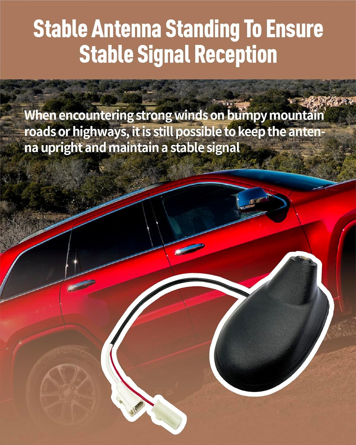 05064861AD Antenna Base Cable Mount Assembly Fit for Grand Cherokee 2011-2013, Durango 2011-2013, Avenger 2011-2014 Replaces 05064771AB 05064771AC Antenna Base Cable Bracket