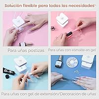 Vista 8 de modelones Mini luz UV para uñas de gel, lámpara de uñas UV, luz de uñas con 2 temporizadores para extensión de esmalte de gel de secado rápido