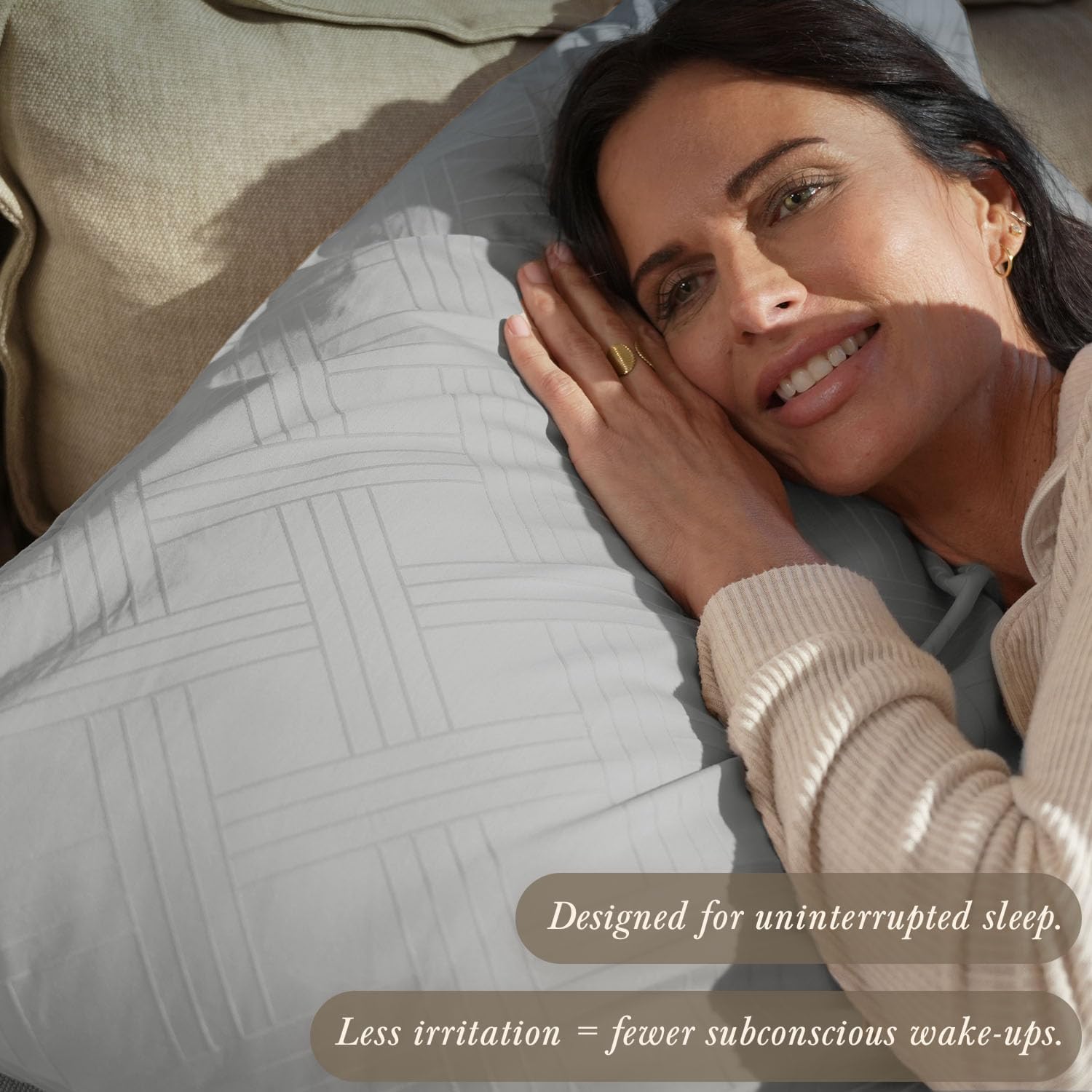Threadmill Queen Sheet Set for Queen Mattresses | 800 Thread Count Jacquard Celine Light Grey | Better Than Egyptian Cotton | 4 Pc Bed Sheets | Elasticized Deep Pocket | 100% Cotton Queen Sheets