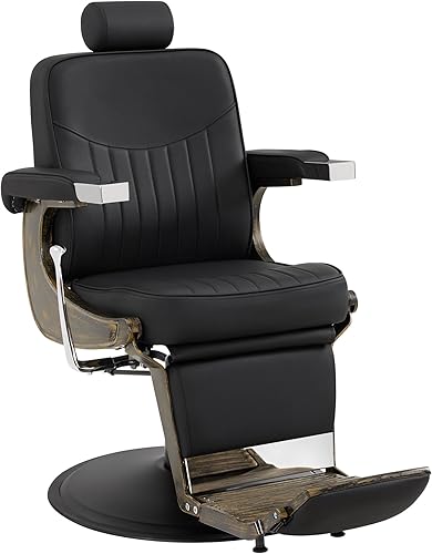 BarberPub Vintage Barber Chair Heavy Duty Metal Frame All Purpose Hydraulic Recline Beauty Salon Spa Equipment 2905