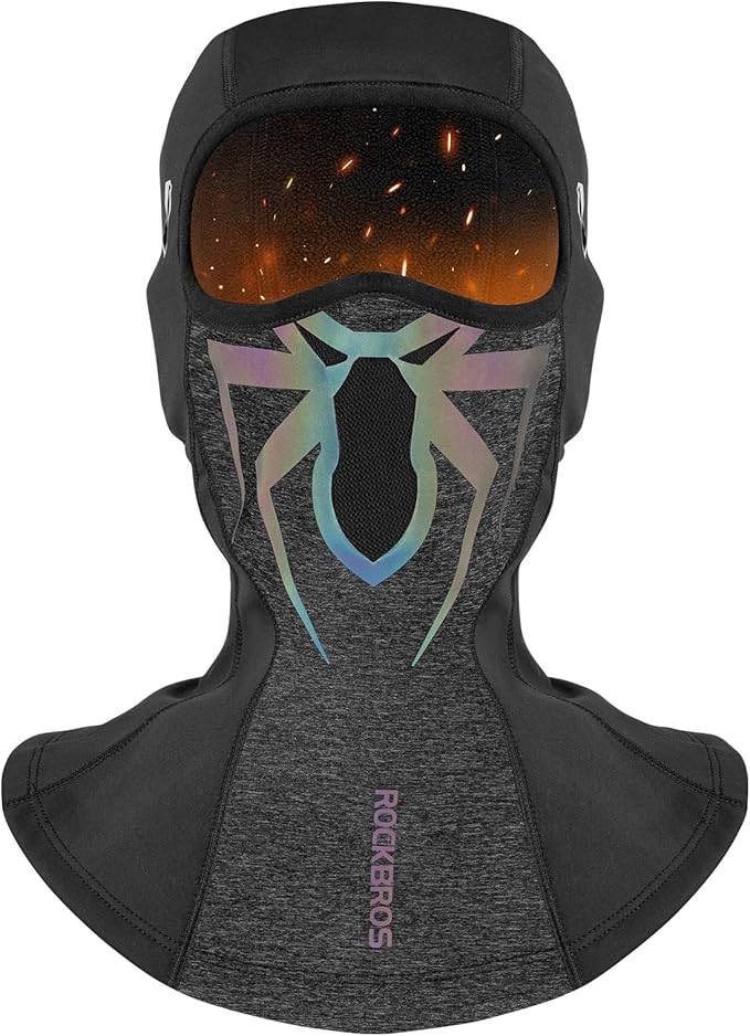 Cagoule D'hiver Unisexe MOSTFUN - Masque Coupe-vent Avec Trous Pour Lunettes, Pour Ski, Vélo, Moto (noir)