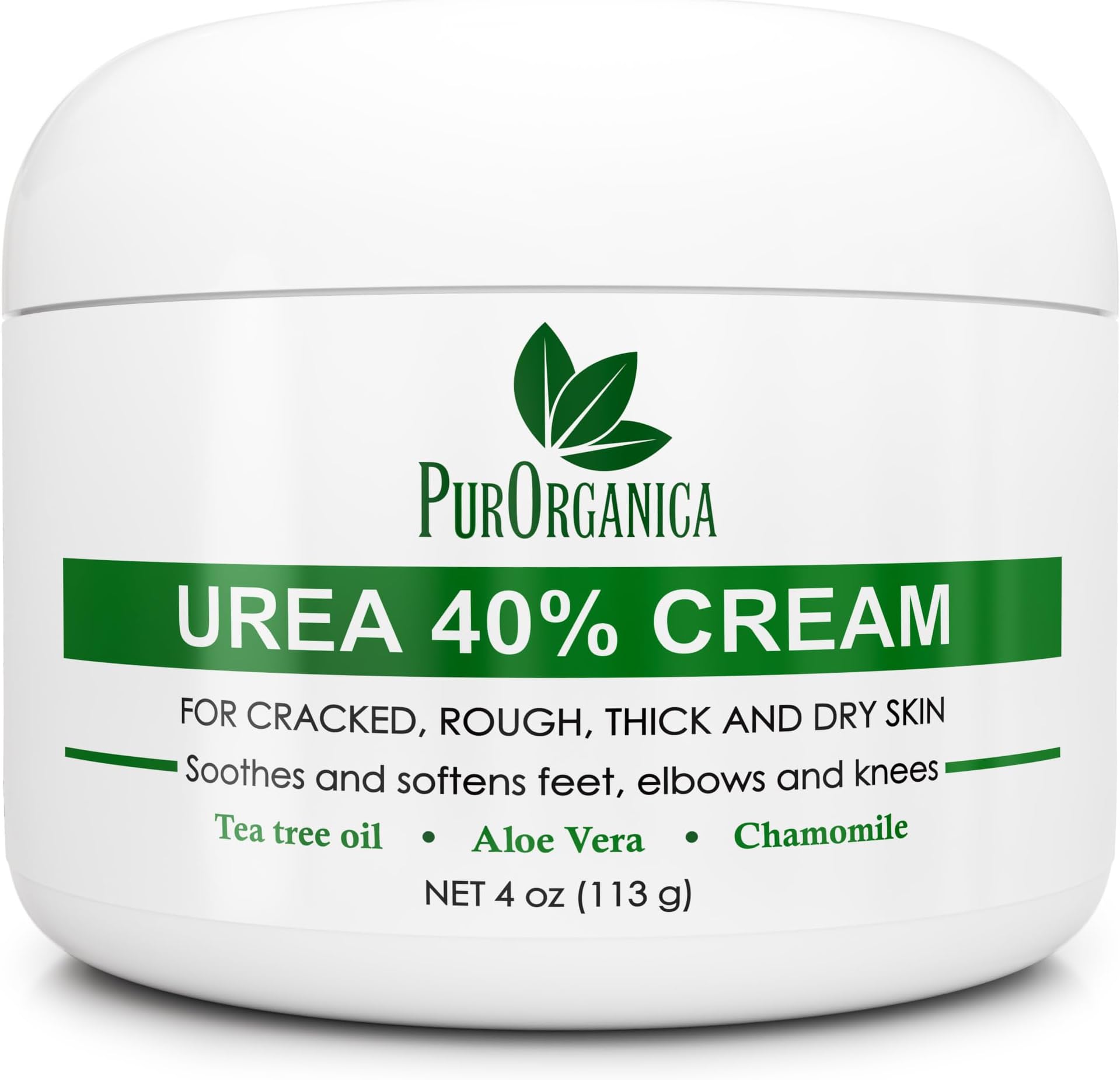 PurOrganica Pursources Urea 40% Healing Cream 4 Oz - Best Callus Remover - Moisturizes And Rehydrates Feet To A Healthy Appearance - Soothes And Softens Thick, Cr...
