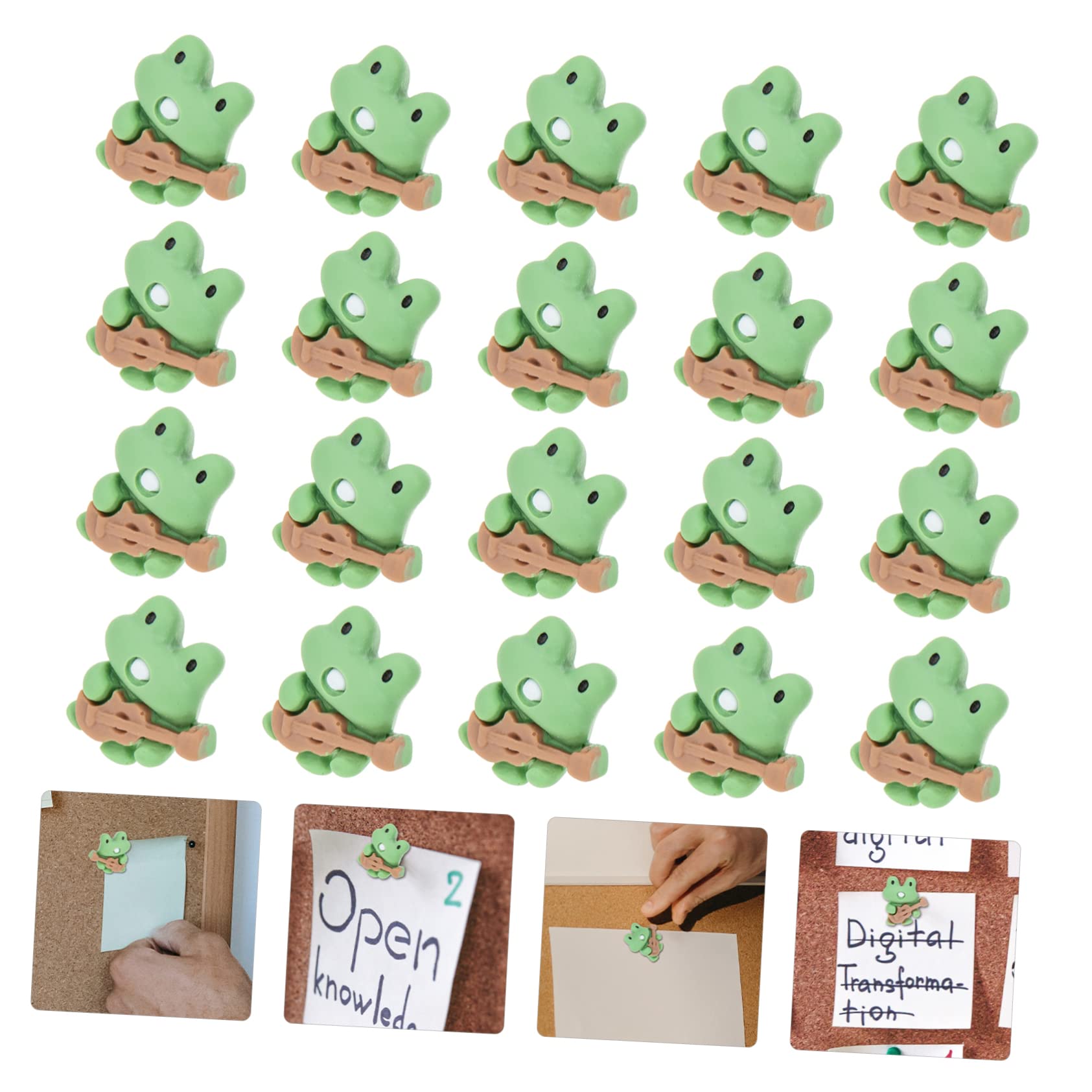 Operitacx 100stücke Cartoon Gitarren-Frosch Pinnwand-pushpins Bunte Stecknadeln Für Notizen Fotos Und Erinnerungen Für Haushalt Und Büro