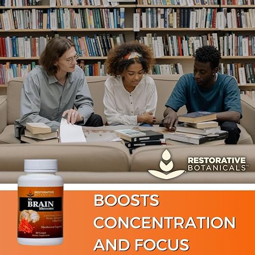 Miniatura 5 de My Brain Shrooms, Melena de León, Cordyceps, Ashwagandha, Bacopa, Pimienta negra, Cuerpos veganos/orgánicos/fructíferos