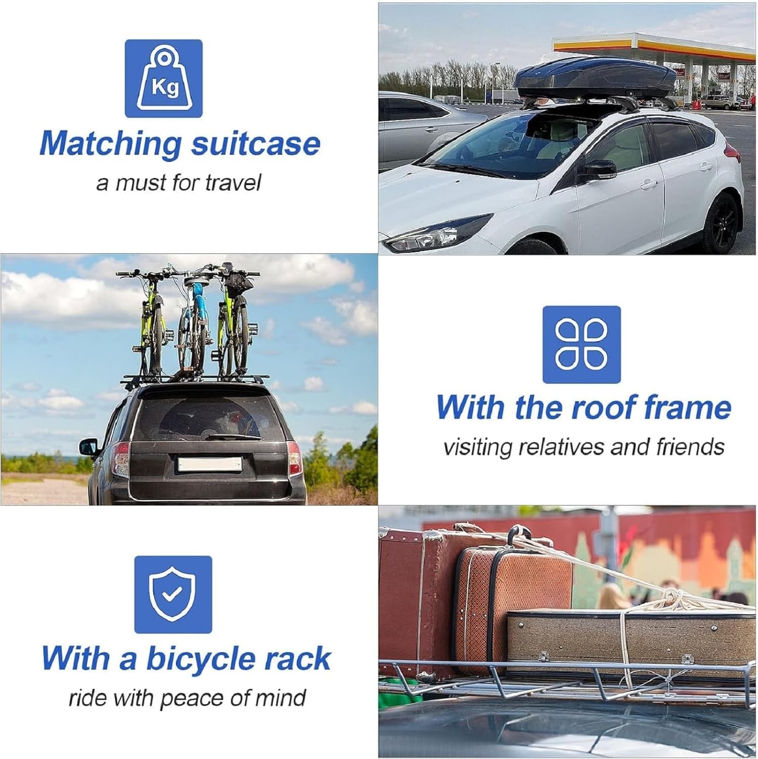 EVERGOODS 2PCS Lockable Car Roof Bars 105cm – Aluminium T-Slot Roof Rack with 2 Keys, Anti-Theft Luggage Carrier for Vehicles with Raised Roof Rails — view 6