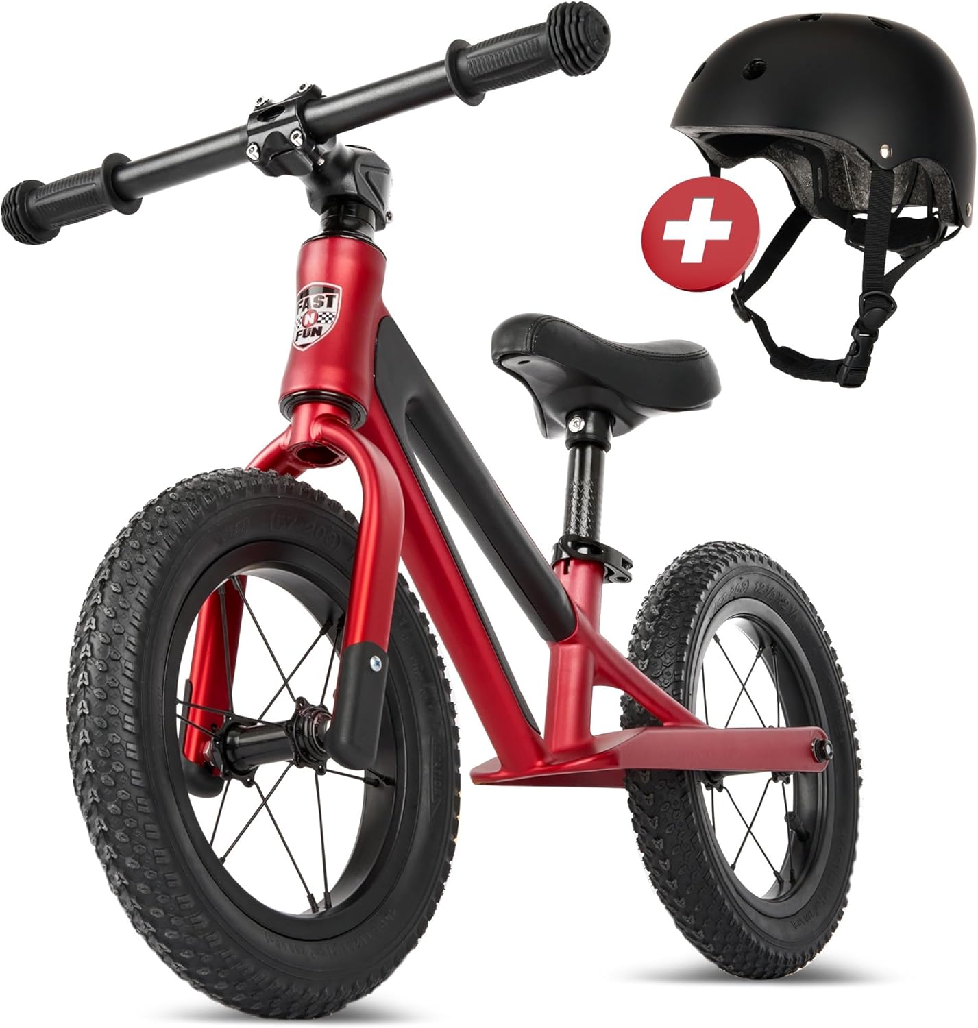 AST N FUN Laufrad ab 2 Jahre mit Helm [2-5 Jahre] Kinder-Laufrad 12 Zoll Ultraleicht Tragegriff Fußstütze Magnesiumrahmen ergonomischer Sitz