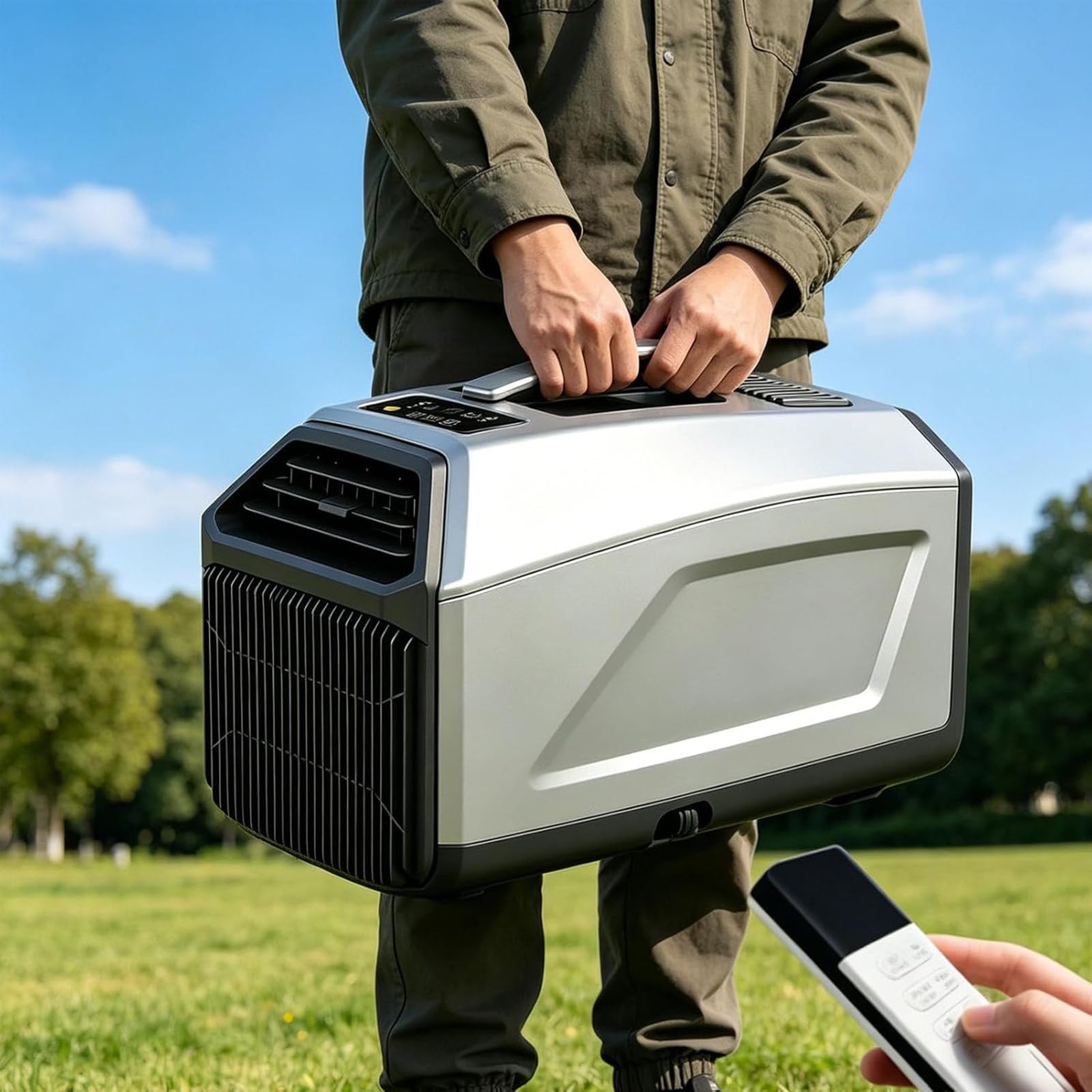 WIANQIAN Portable Caravan Air Conditioner 5000 BTU 220V 4000BTU-Grey