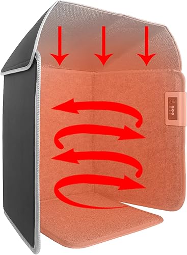 Calentador eléctrico portátil con temporizador, calor extra para piernas, tobillos, pies, plegable, portátil y silencioso, para oficina, debajo del