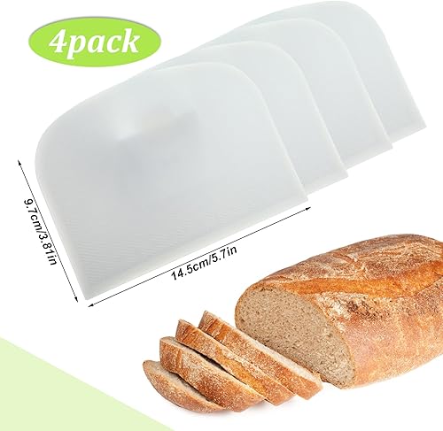 Miniatura 2 de Queekay 4 piezas de raspador de masa de plástico flexible cortador de masa raspador de banco para hornear espátula cocina herramientas multiusos de