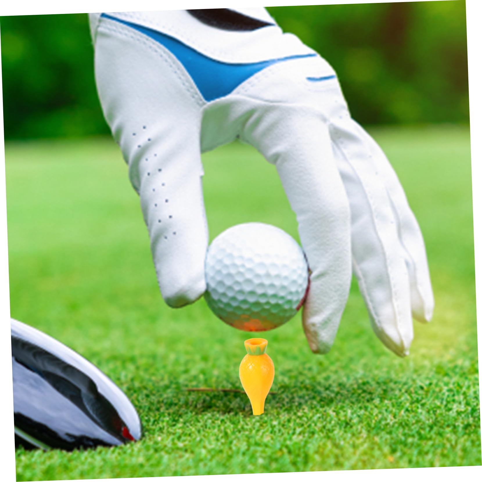 CORHAD Golf Tees for Simulator 5pcs Replaceable Cartoon Pineapple Ball Nails Golf Pegs