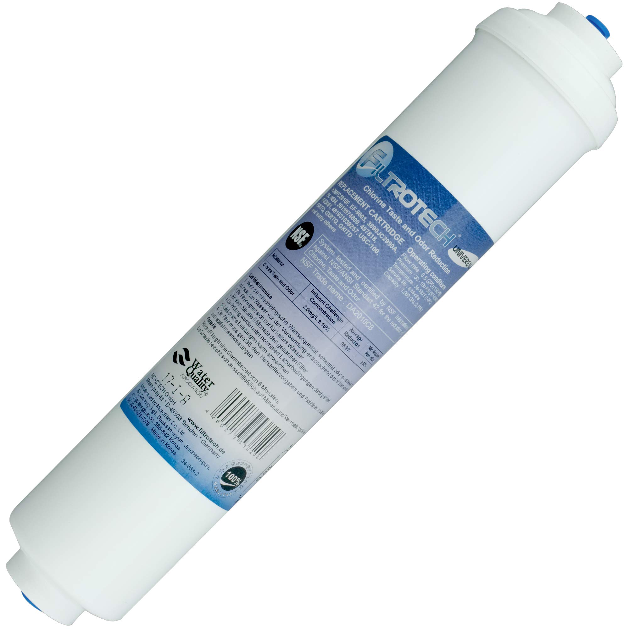 3er Pack Aktivkohleblock Wasserfilter für Side by Side Kühlschrank Samsung LG AEG Kemflo Aicro Haier uvm. Externer Kühlschrankfilter