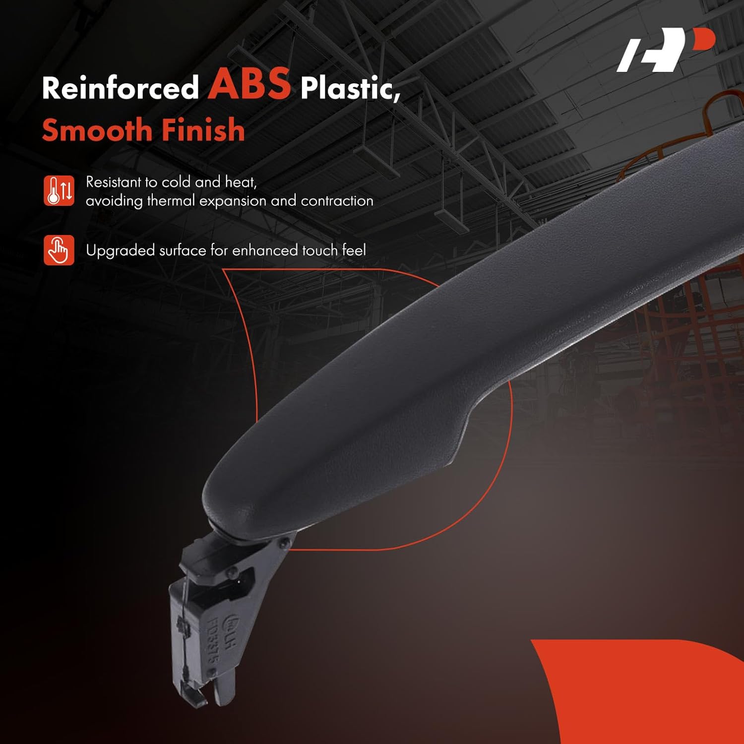 A-Premium Front Driver or Passenger Side Exterior Door Handle with Keyhole Compatible with Ford Edge 2007 2008 2009 2010, Textured Black, Replace# 7T4Z7822404AB