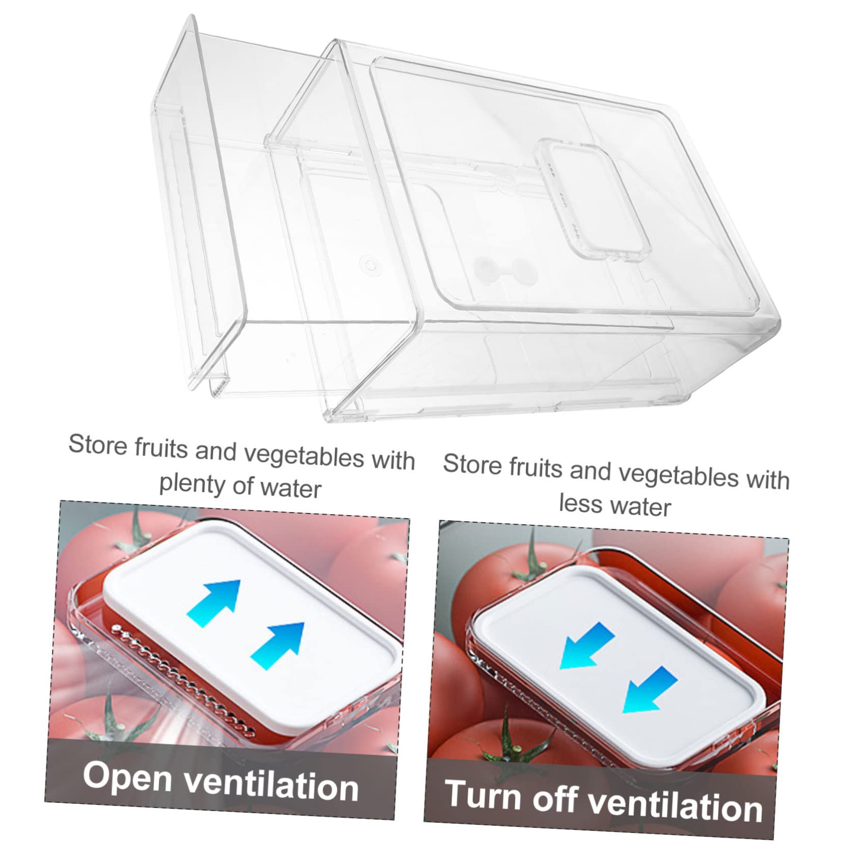 OUNONA Caja de Almacenamiento Blanco Diseño Apilable y Extraíble Tipo Cajón de Plástico para Organizar Frutas y Alimentos Hogar para Frigorífico