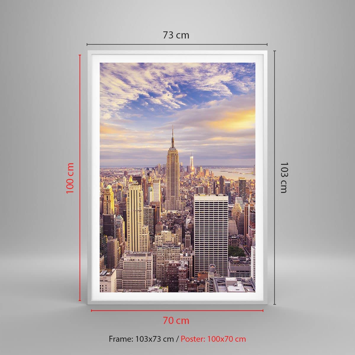 Affiche Déco 70x100cm Pont De New York - Art Mural Architecture Urbaine, Papier, Multicolore