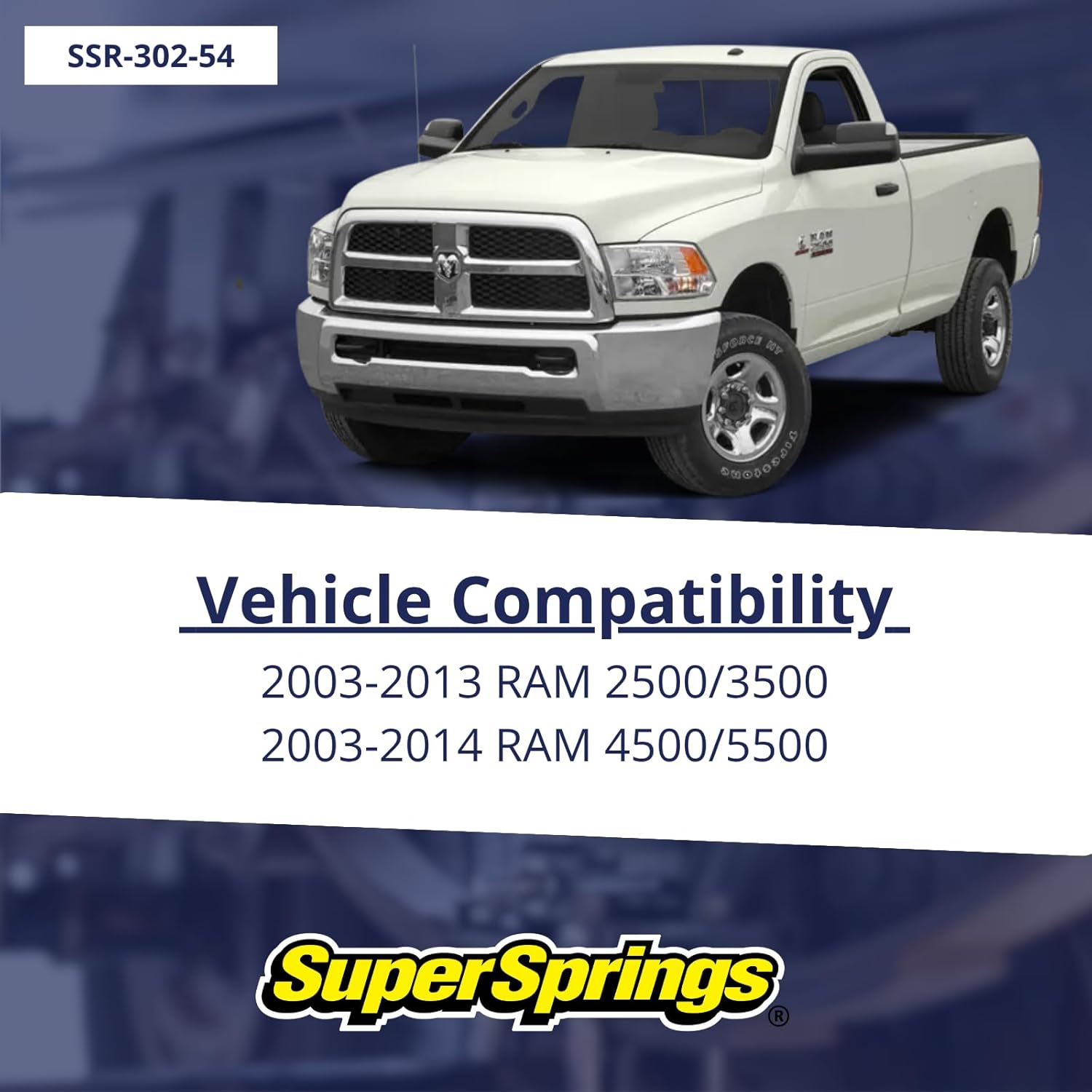 SuperSprings SSR-302-54 | SumoSprings Rear for Dodge RAM 2500|3500, Dodge RAM 4500|5500, Yellow