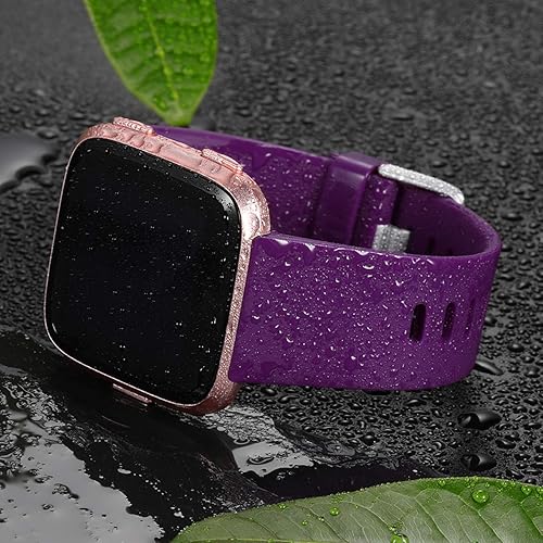 Vista 80 de Wepro - Correas para reloj inteligente, compatibles con Fitbit Versa, Versa 2 y Versa Lite SE, para mujeres y hombres, pequeños y grandes, Azul Azul