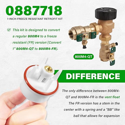 Miniatura 3 de 0887718 Kit de reparación retro de repuesto para vatios 0887718 Kit de reacondicionamiento resistente a la congelación de 1 pulgada, kit de