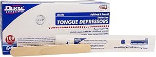 Dukal Tongue Depressors 6 inch. Pack of 100 Disposable Depressors for Seniors. Sterile wooden tongue depressors. Clean & Smooth. Latex-free, single use, wood.