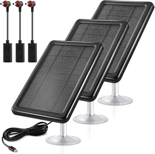 Panel solar de cámara de anillo, cargador de batería solar, alimentación para cámara Ring Spotlight PlusPro, Ring Stick Up Cam, adaptador de enchufe