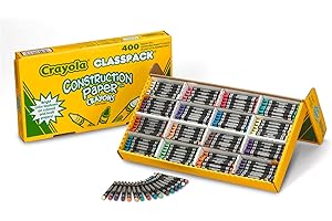 Crayola Construction Paper Crayons Classpack: The Essential Art Supply for Budding Young Artists