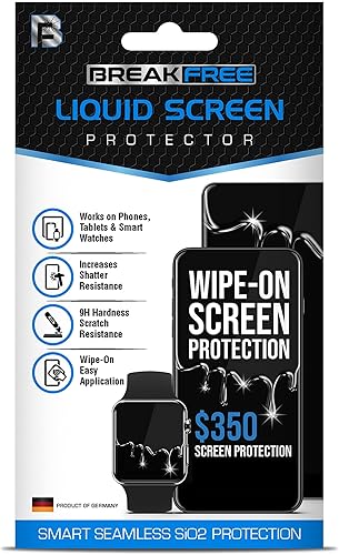 BREAK FREE Protector de pantalla de vidrio líquido con cobertura de $350  Nano protección resistente a roturas y arañazos para todos los teléfonos, disponible en Yaxa Colombia