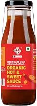 Zama Organic Hot & Sweet Sauce 330 grams | Contain 75% Tomatoes | Low calorie | No added preservatives | No artificial colours and flavours