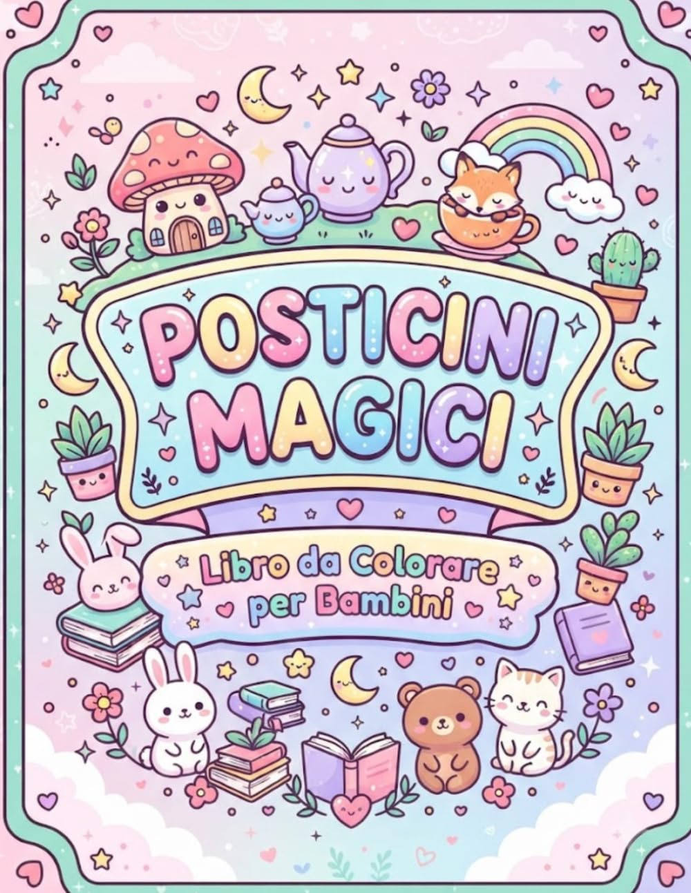 Posticini Magici – Libro da Colorare per Bambini | 50 Mini-Mondi Adorabili: Piccoli luoghi dolci e rilassanti da colorare: angolini, mini-scenari, oggetti kawaii e micro-mondi incantati.
