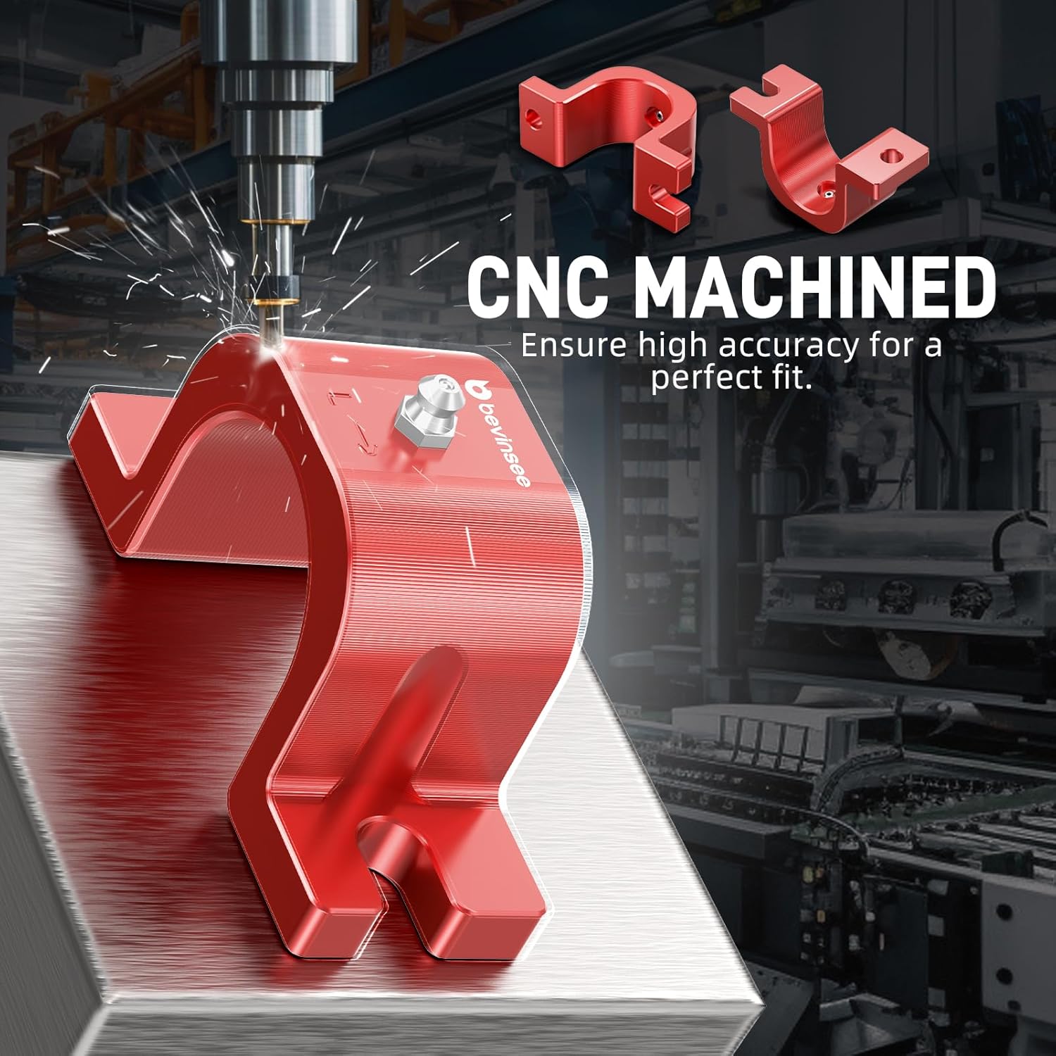 Bevinsee Front Suspension Stabilizer Bar Bushings Kit Compatible with Toyota 4Runner 2010-2024 Compatible with FJ cruiser 2010-2014, Replacement for 48824-60190, Red