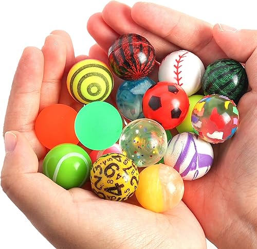 Miniatura 3 de Pllieay 50 bolas inflables coloridas a granel, bolas inflables de patrón mixto para recuerdos de fiesta de niños, premios, regalo de cumpleaños