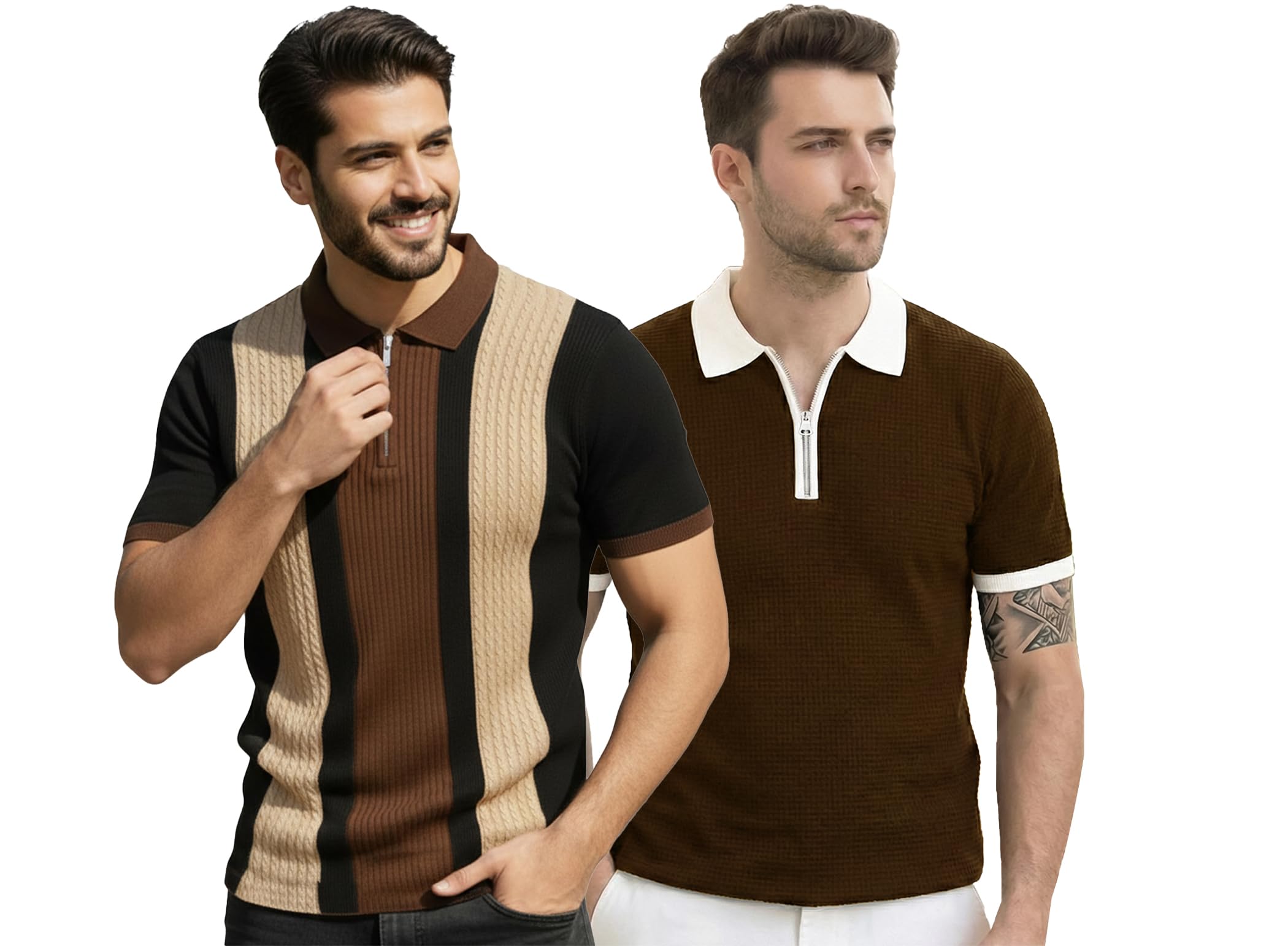 ausk Men's Cotton Rich Polo T-Shirt || Half Sleeve with Polo Collar Regulat Fit T-Shirts for Mens-picture-10