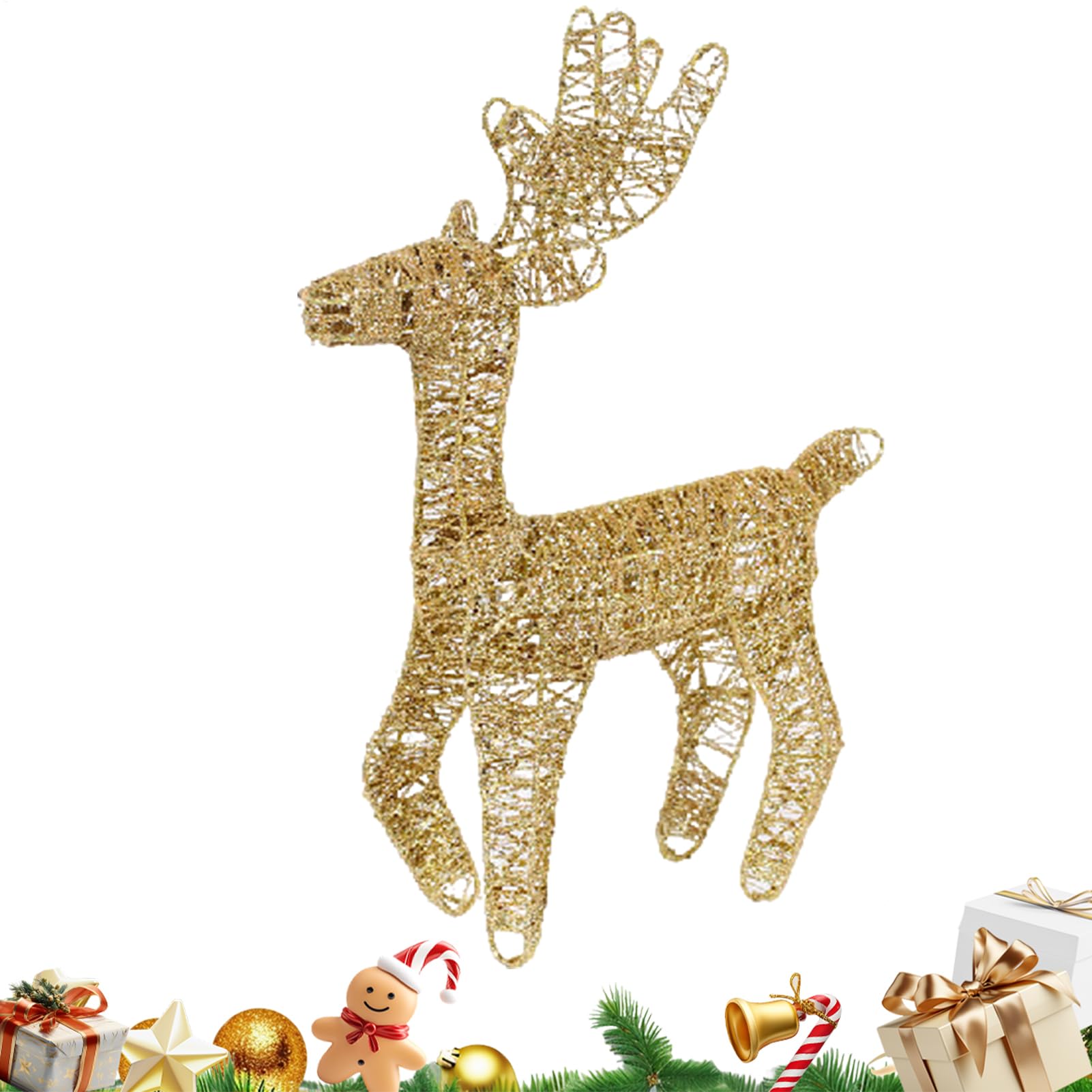 Renne éclairé de Noël pour illuminer la cour et accueillir vos invités