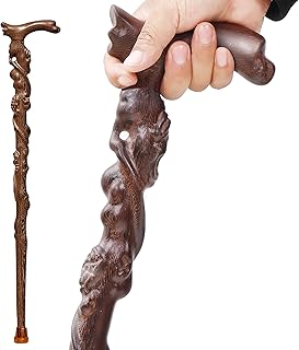 Dragon Canes for Men, Handmade Wooden Walking Canes for Men Women,Heavy Duty Up to 500 Pounds,Exquisite Natural Wood Carved Walking Ergonomic Stick