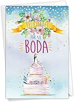 Vista 7 de NobleWorks Divertida tarjeta de felicitación de boda española con sobre de 5 x 7 pulgadas (1 tarjeta), felicitaciones, gracias cambiar todo