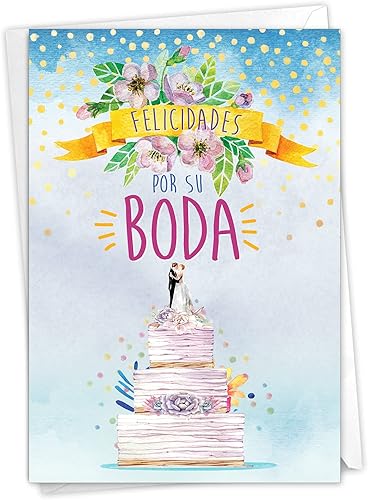 Miniatura 7 de NobleWorks Divertida tarjeta de felicitación de boda española con sobre de 5 x 7 pulgadas (1 tarjeta), felicitaciones, gracias cambiar todo