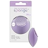 Real Techniques Miracle Skincare Sponge, Beauty Sponge Infused With Vegan Collagen, Reusable Skincare Sponge for Facial Serums & Moisturizers, Purple, Vegan & Cruelty Free, 1 Count