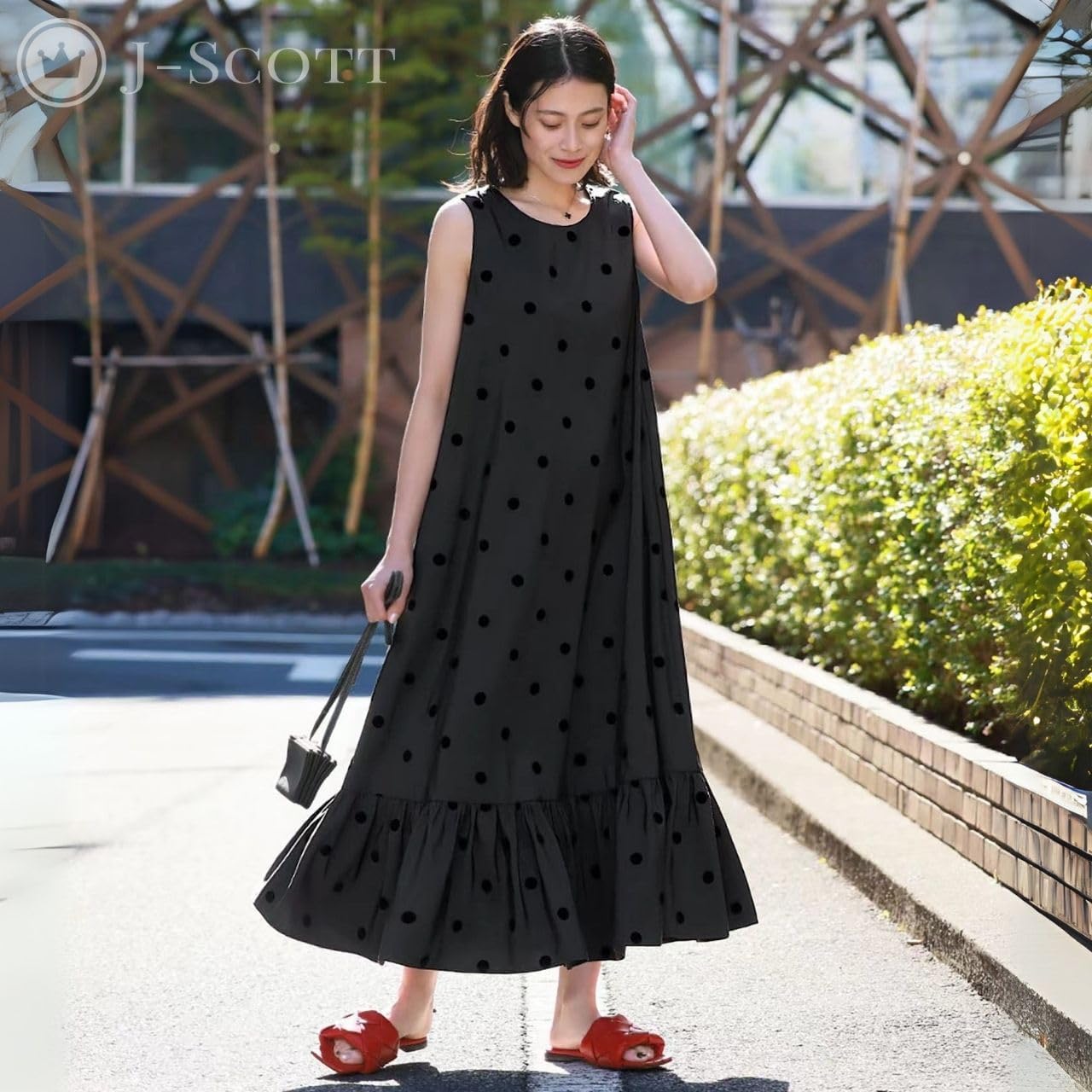 Amazon.co.jp: [J-Scott] [ジェイスコット] ロングワンピース