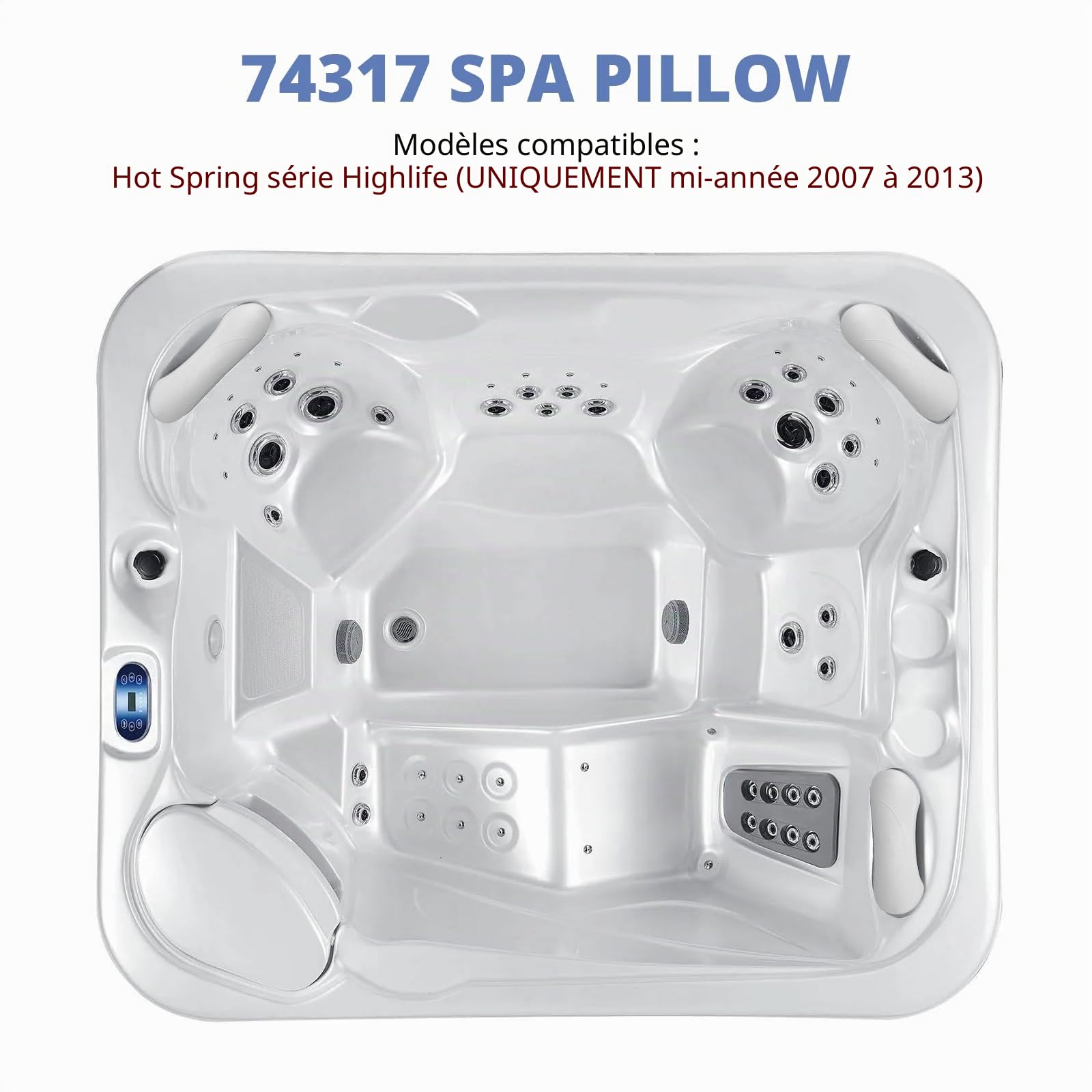 74317 Lot de 2 oreillers de rechange pour spa Hot Spring Highlife Series 2007-2013
