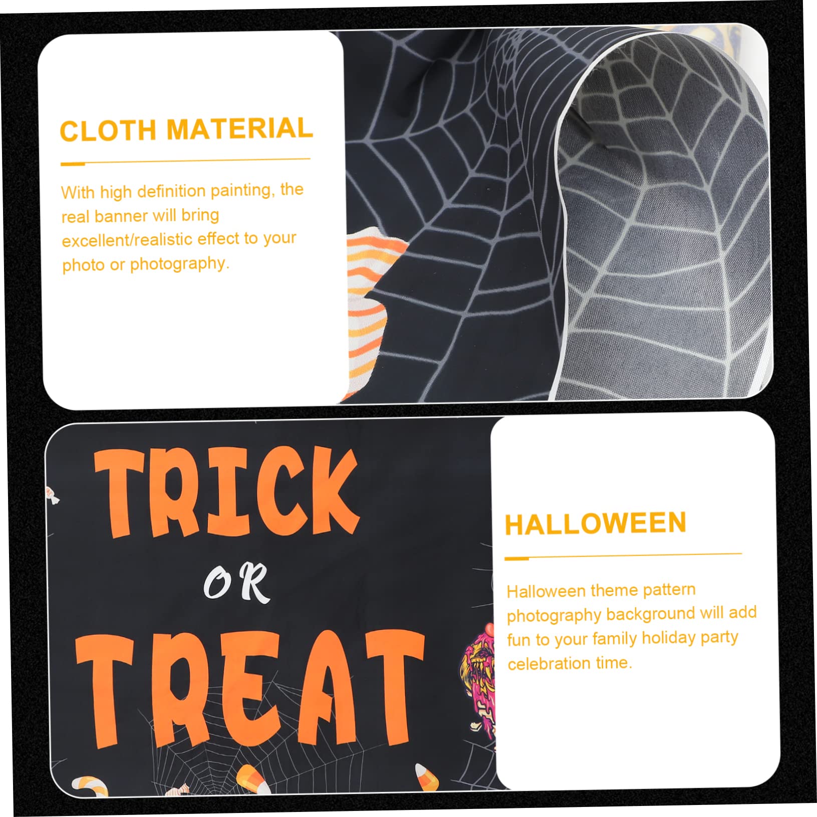 HOMSFOU 5stücke Halloween Fotohintergrund Dekoration Für Partys Strapazierfähiges Material Für Fotoshootings Bringt Spaß Und Freude Zur Halloween-Feier Einfach Zu Transportieren Und