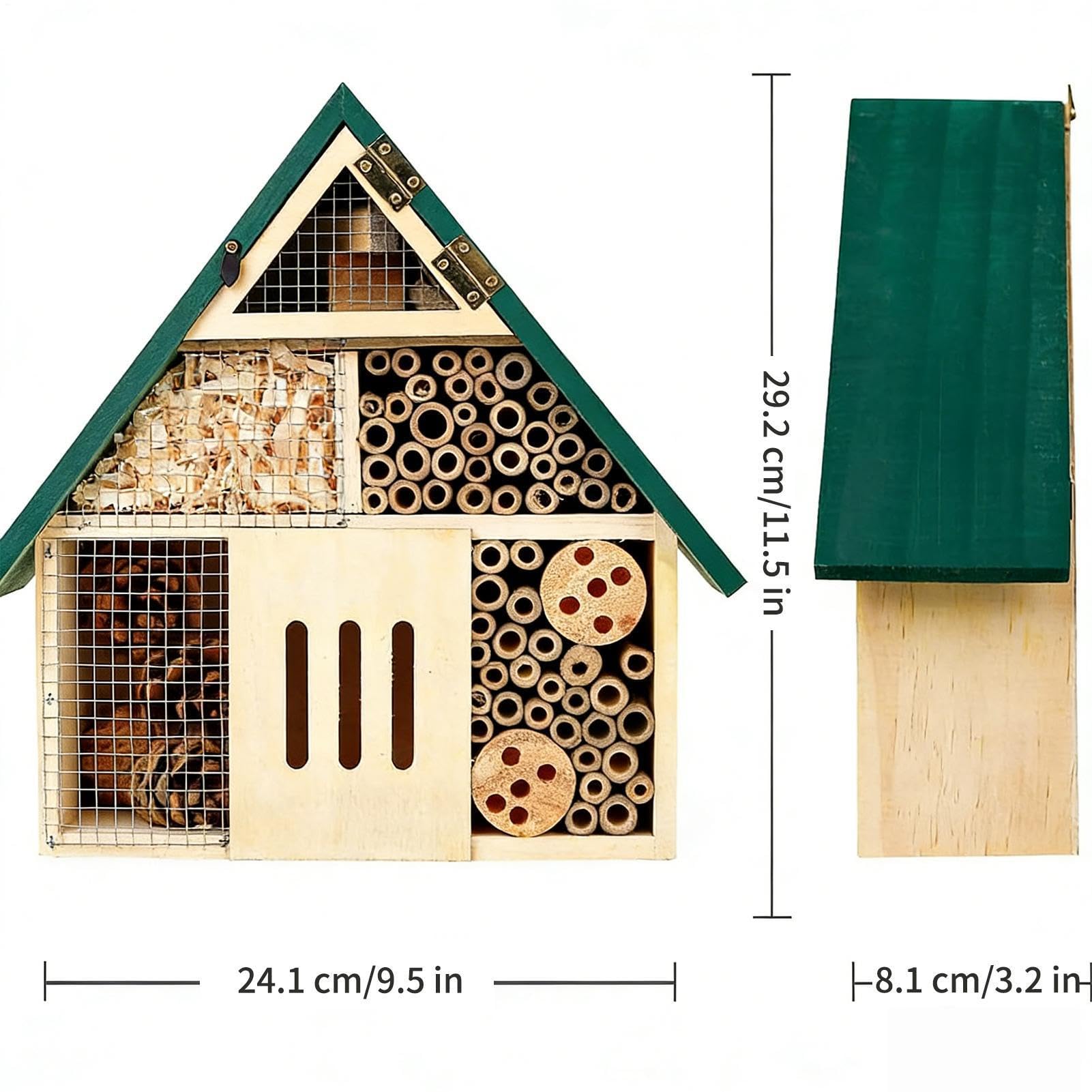 Case per Farfalle da Esterno Habitat In Legno Degli Impollinatori | Rifugio Esterno per Insetti Utili e Farfalle Per Recinzione, Albero, Giardino Posteriore, Frutteto, Balcone, Cortile
