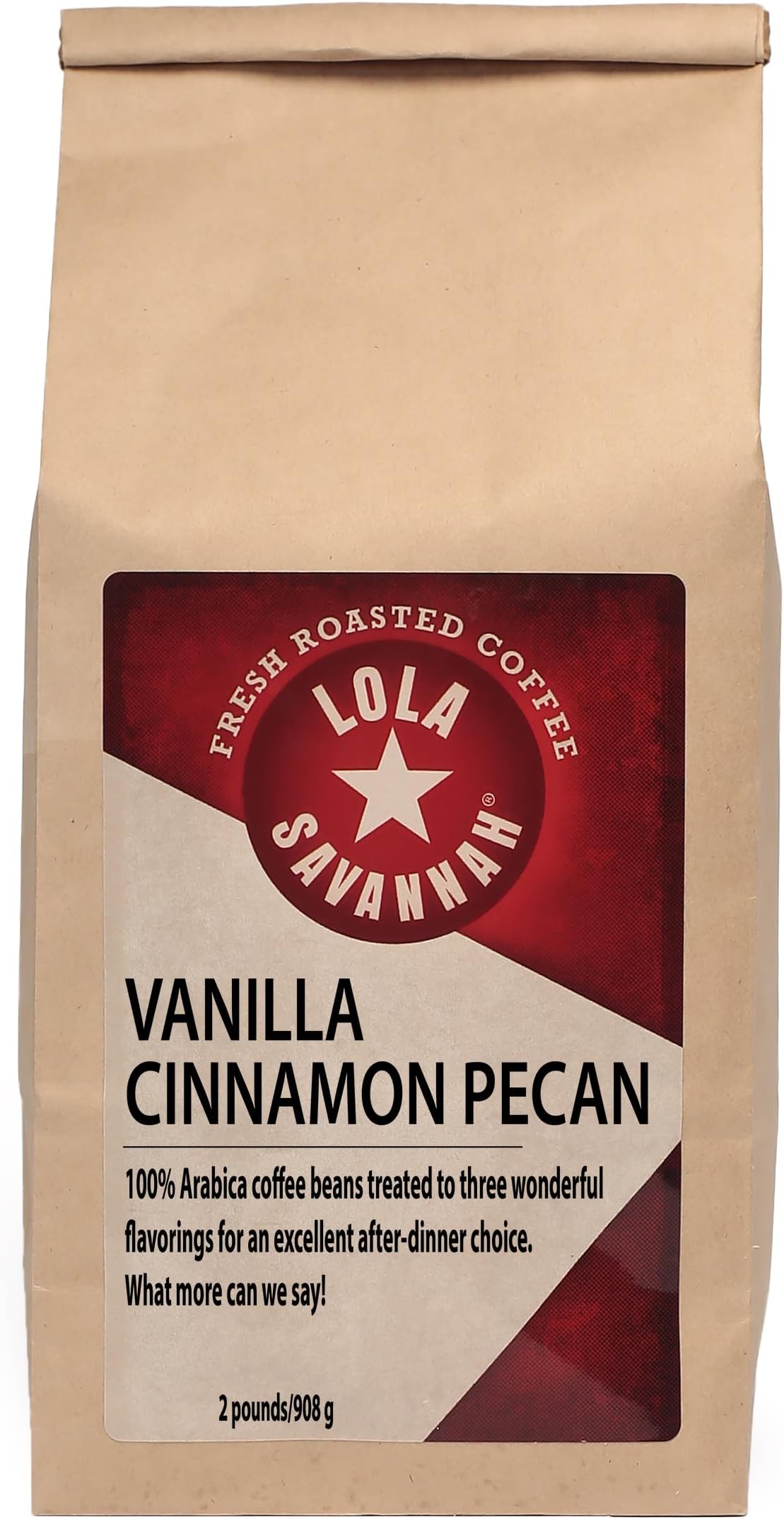 Vanilla Cinnamon Pecan Whole Bean Caffeinated Coffee, 2lb